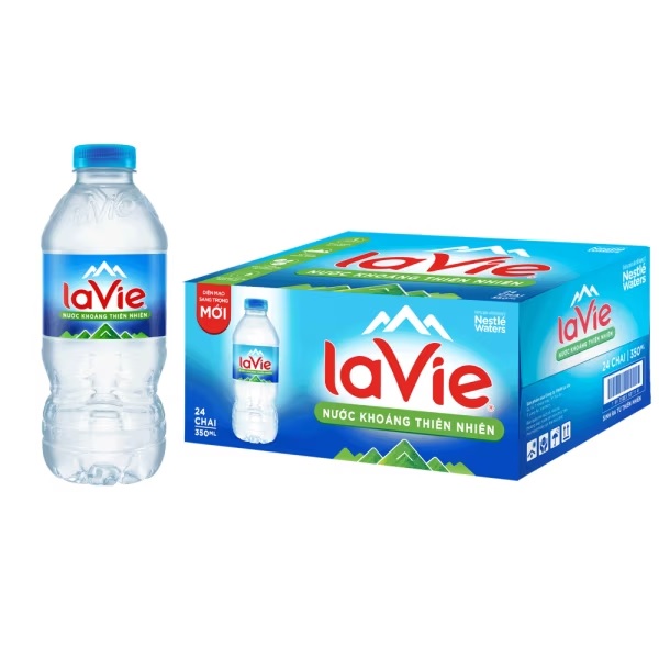 Nước suối LaVie 350ml (24 chai / thùng), đại lý LaVie giao nhanh tận nơi