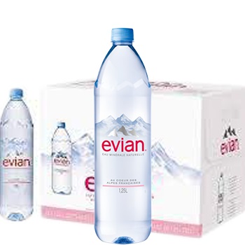Thùng nước khoáng Evian 1.25l