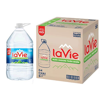 Nước suối LaVie 6L (4 chai / thùng), giao nước LaVie 6L tận nơi
